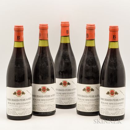 Bouchard Pere & Fils Beaune Bressandes 1976, 5 bottles 