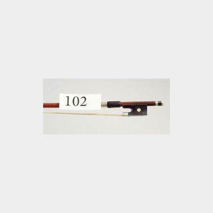 French Nickel Mounted Violin Bow, Laberte Workshop
