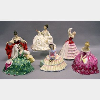 Six Royal Doulton Porcelain Figures