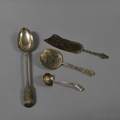 Four Sterling Silver Flatware Serving Items