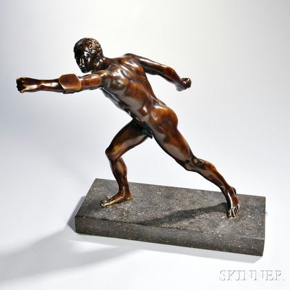 Continental Bronze Figure of an Athlete