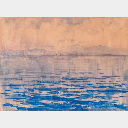 Abbott Handerson Thayer (American, 1849-1921) The Mediterranean off Civitavecchia