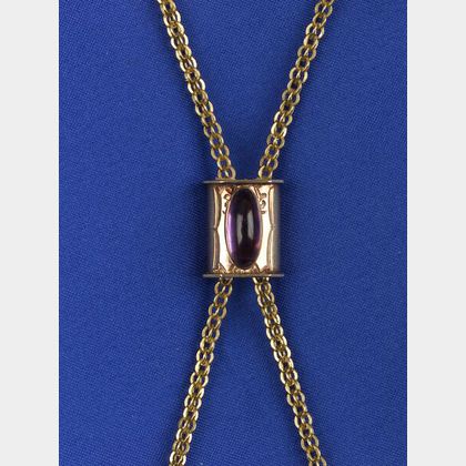 Victorian 14kt Gold Slide and Chain