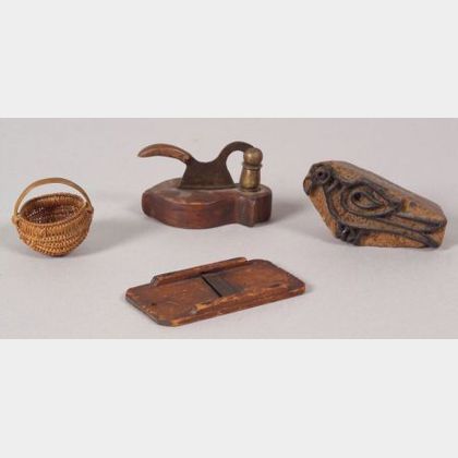 Four Assorted Small and Miniature Household Items