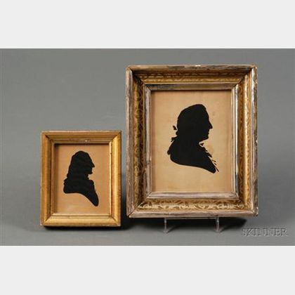 Two Silhouette Portraits of Gentlemen