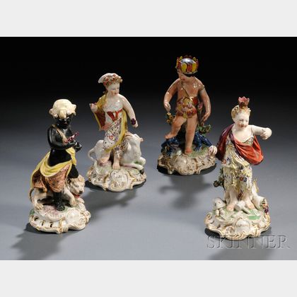 Four Derbyshire Porcelain Figures