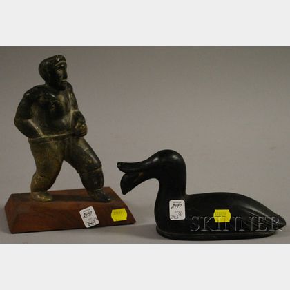 Two Inuit Soapstone Carvings