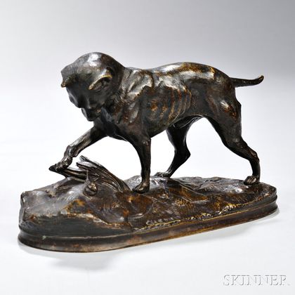 After Joseph Victor Chemin (1825-1901) Bronze Terrier