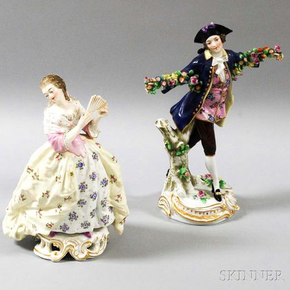 Two Continental Porcelain Figures