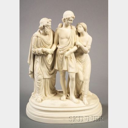 Staffordshire Parian Figural Group
