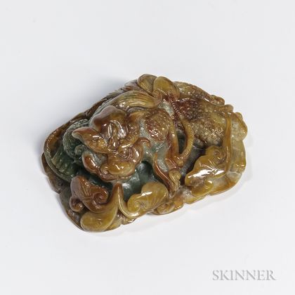 Jadeite Carving of a Toad Dragon