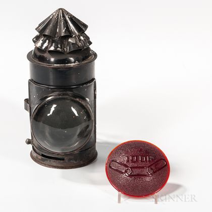 Odd Fellows Miner's Lamp and Red Lens