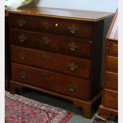 Chippendale Cherry Four-Drawer Chest