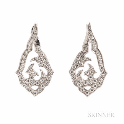 Stephen Webster 18kt White Gold and Diamond Earrings