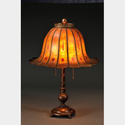 Mutual Sunset Lamp Company Art Deco Table Lamp