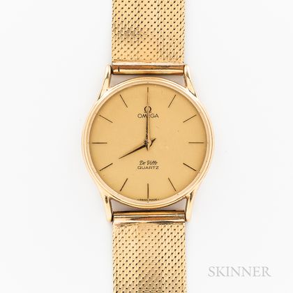 Omega 14kt and 18kt Gold DeVille Wristwatch