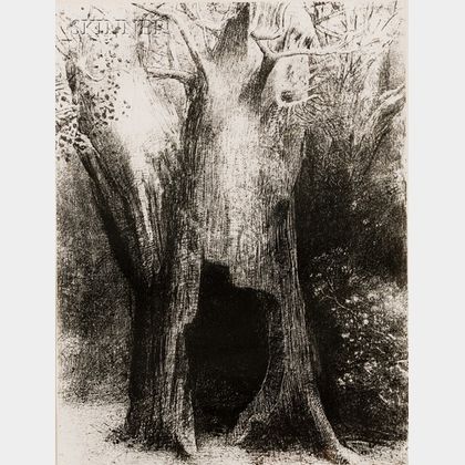 Odilon Redon (French, 1840-1916) Je me suis enfoncé dans la solitude, j'habitais l'arbre derriere moi
