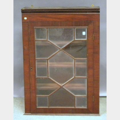 Georgian Glazed Mahogany Veneer Book Cabinet