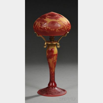 D' Argental Cameo Glass Lamp