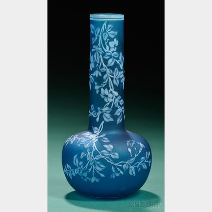 Thomas Webb and Sons Art Nouveau Cameo Glass Vase