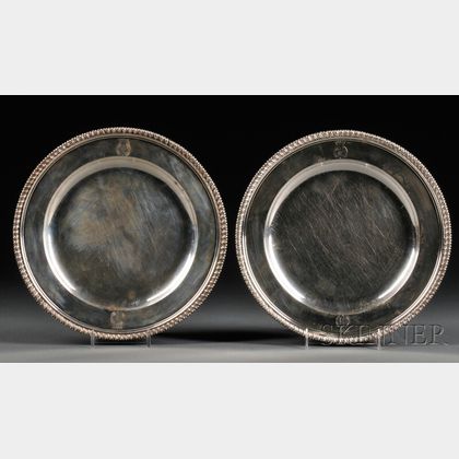 Pair of George IV Sterling Silver Plates
