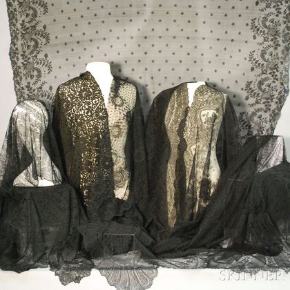 Ten Mostly French Black Lace Articles