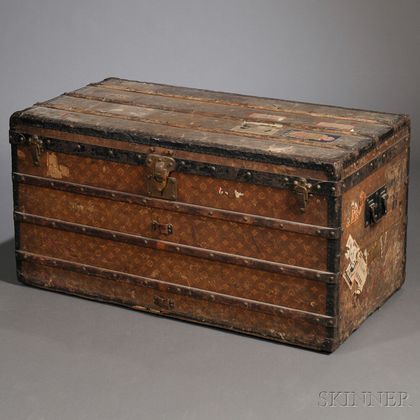 Louis Vuitton Wood-strapped Cloth-bound Trunk