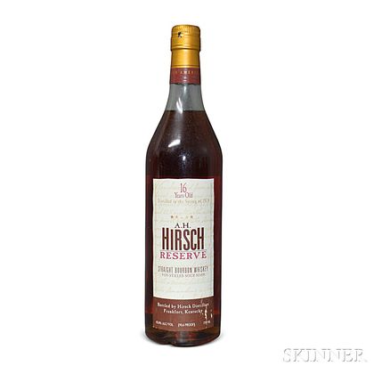 AH Hirsch Reserve Bourbon 16 Years Old, 1 750ml bottle 