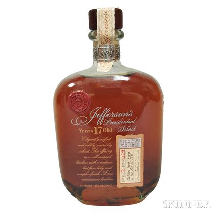 Jeffersons Presidential Select Bourbon 17 Years Old 1991, 1 750ml bottle 