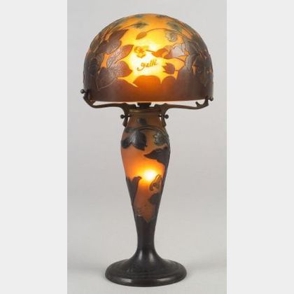 Galle Cameo Glass Table Lamp