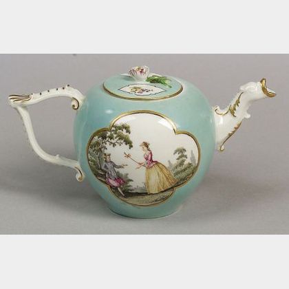 Small Meissen Porcelain Teapot