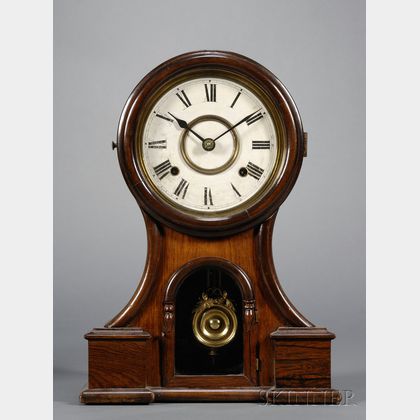 Rosewood Veneer "Huron" Shelf Clock