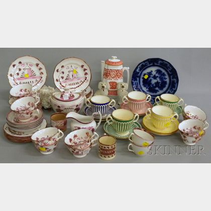 Lot of English Lustreware and Other Decorated Ceramics