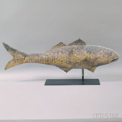 Molded Copper Cod Fish Weathervane