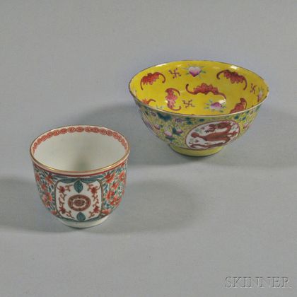 Chinese Famille Rose Bowl and Teacup