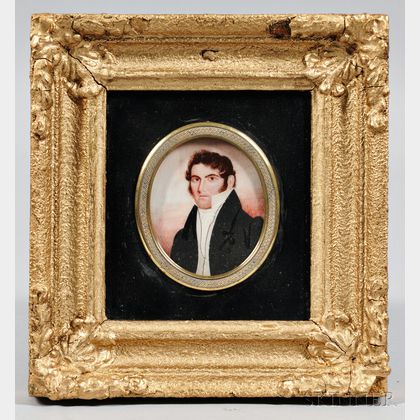 Attributed to Benjamin Trott (New York/Philadelphia, 1770-1843) Miniature Portrait of Eli James