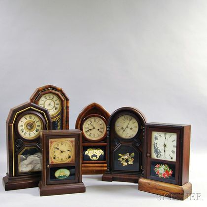 Six Connecticut Shelf Clocks