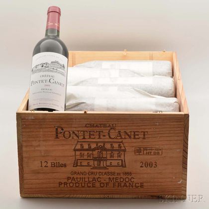 Chateau Pontet Canet 2003, 12 bottles (owc) 