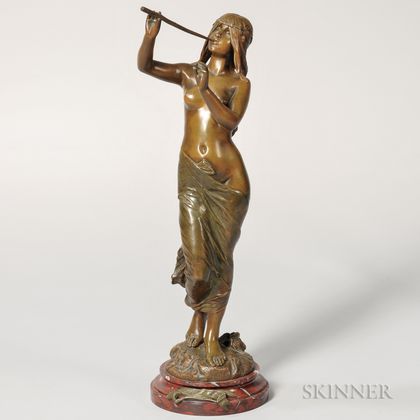 Edward Drouot (French, 1859-1945) Bronze Figure Muse des Bois 