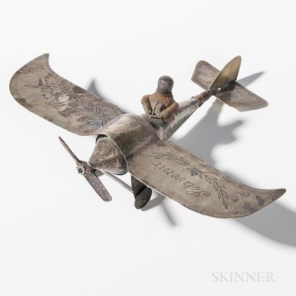 Trench Art Model of World War I Airplane