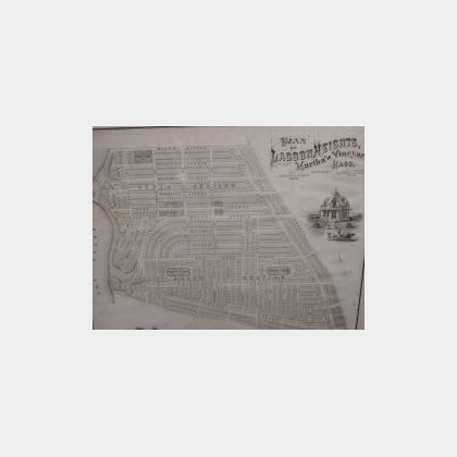 1873 Plan of Lagoon Heights, Martha&#39;s Vineyard, Massachusetts