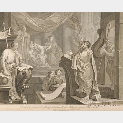 Thomas Cook (British, 1744-1818),After William Hogarth (British, 1697-1764) Lot of Thirteen Engravings: The Beggars Opera, Hudibra... 