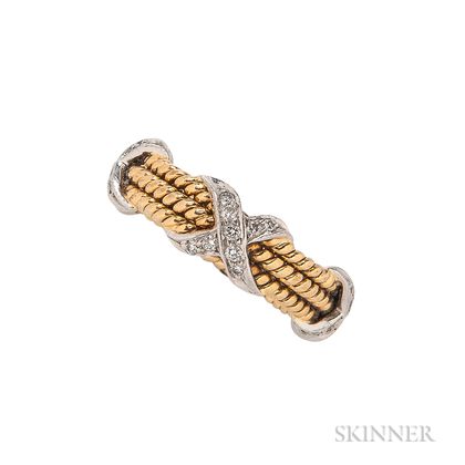 18kt Gold "Rope Three Row" Ring, Schlumberger for Tiffany & Co.