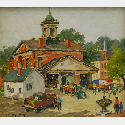 James Jeffrey Grant (American, 1883-1960) Morning Market, Galena, Illinois