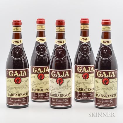 Gaja Barbaresco 1964, 5 bottles 