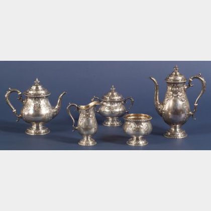 Five Piece Towle Sterling "King Richard" Tea and Coffee Service