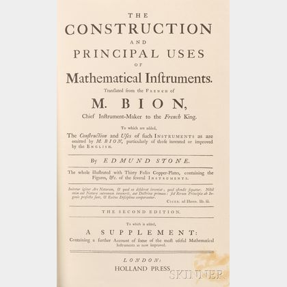 The Construction and Principal Uses of Mathematical Instruments