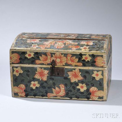 Painted Dome-top Pine Box