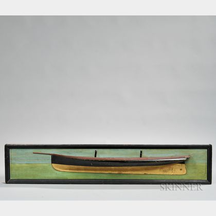 Painted and Gilded Half-hull Model