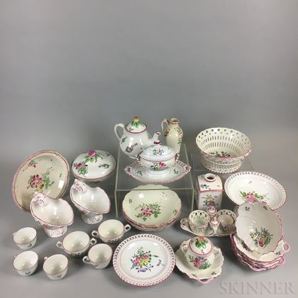Approximately 115 Pieces of Luneville Porcelain Tableware.